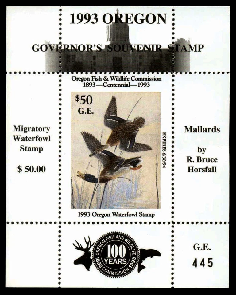 OR10G — 1993 Oregon Governor Edition - Image 1 of 1