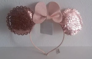 Cerchietto orecchie donna Disney rosa Minnie Mouse glitter nuovo con etichetta - Foto 1 di 11