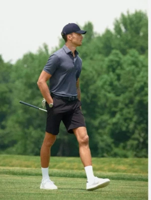 Savane - poli preto - shorts de golfe casual - masculino 42x9 21"L cintura flexível - em excelente estado usado - Imagem 1 de 4