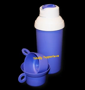 Jarra grande jarra de viaje Tupperware XL con tazas tazas vintage púrpura NUEVA - Imagen 1 de 3