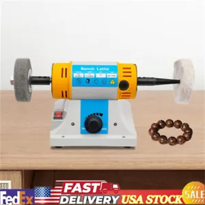 Pro Jewelry Bench Polisher Bench Lathe Polishing Buffer Grinder Buffing Machine - Picture 1 of 24