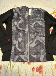 NWT Cutter & Buck Long Sleeve Full Zip Jacket Gray Black Pockets Men L Weath/tec - Picture 1 of 16