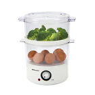 EMtronics 2 Tier Food, Meat, Veg Steamer 4 Litre with Timer For Vegetables White