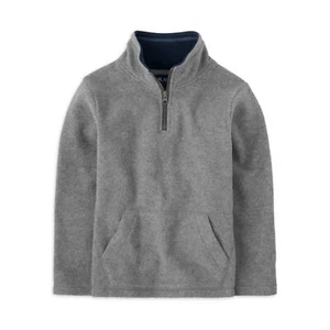 The Children's Place Boys Half Zip Fleece Kangaroo Pocket Pullover Top sz: Large - Picture 1 of 7