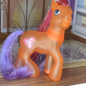 My Little Pony G3 - Tangerine Twinkle Orange Glitter Heart - Picture 1 of 3