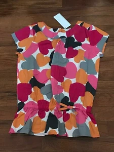 New Gymboree Girl Panda Academy Multi Heart Print Woven Blouse Top Shirt Size 10 - Picture 1 of 4