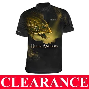 CAMISETA DRAGÓN HELLS PESCADORES TRANSPIRABLE ClimaDRY PIKE PERCH ZANDER UK SEÑUELOS - Imagen 1 de 1