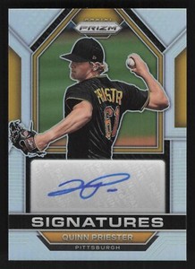 2023 Panini Prizm Baseball Quinn Priester Signatures Silver Prizm Auto 