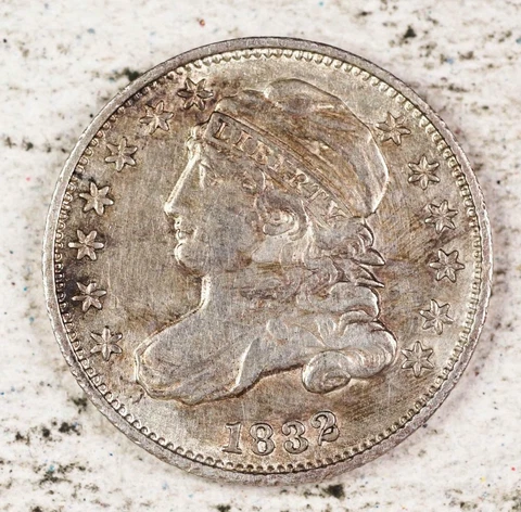 1832 Capped	Bust Dime	XF - AU	#524 Cover