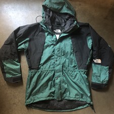 Men's Vintage The North Face TNF Gore-Tex Mountain Light Green Parka Jacket Sz L
