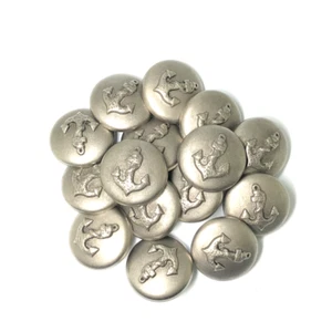26mm Silver Anchor Shank Buttons Craft Sewing Jackets - Picture 1 of 2