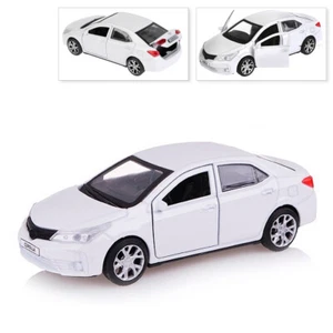 Toyota Corolla Metal Model Diecast Car Scale, Collectible Toy Cars, White, 1/36 - Picture 1 of 5