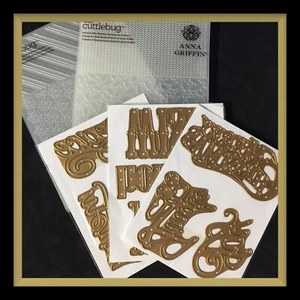 Juego de troqueles Anna Griffin FESTIVE WORDS con carpetas de relieve ***NUEVO*** #365 - Imagen 1 de 11