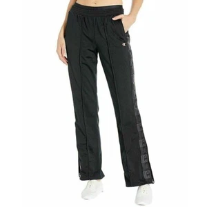 Champion Women's Black Size Medium M Tricot Logo Side Activewear Pants $60 New - Picture 1 of 4