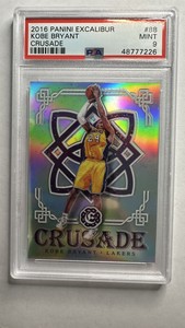 2016-17 Excalibur Crusade Prizm Silver #88 KOBE BRYANT PSA 9 Mint