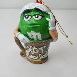 M&M Verde Árbol de Navidad Adorno Vacaciones Marte Caramelo Caliente Chocolate 2011 - Imagen 1 de 16