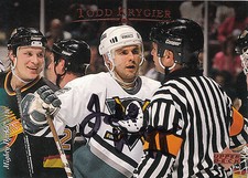 TODD KRYGIER MIGHTY DUCKS AUTOGRAPH AUTO 95-96 UPPER DECK #9 *17561