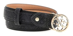 Cinturón GUESS Kerima Adjustable Pant Belt H30 W85 Coal Logo gris oscuro negro - Imagen 1 de 1