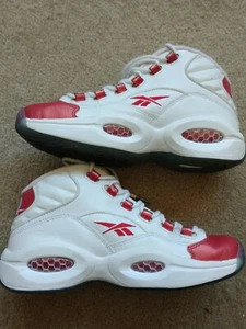 Reebok Kid's Shoes Question Mid White/Pearlized Red v48097 Size: 6 ladies 7.5 - Picture 1 of 7