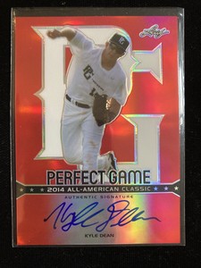 2014 Leaf Metal Draft PG Kyle Dean All-American Classic Red Refractor RC Auto /3