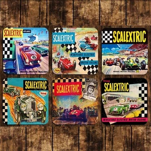 MUG COASTERS - SET OF 6 - SCALEXTRIC BOX ART - Picture 1 of 2