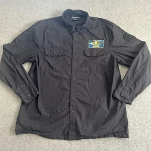 Bethesda Fallout 4 Vault-Tec Men's XL Gray Button-Up Shirt Short Sleeve - Picture 1 of 8