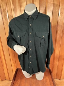 Camicia lana vintage Cc Filson Hunter verde L grande doppia tasca anni 80/90 Seattle - Foto 1 di 13
