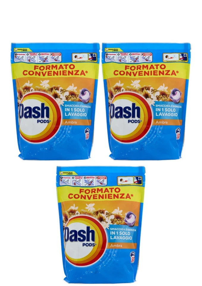 150 Capsule Dash Pods Ambra detersivo lavatrice Bucato monodosi Igienizzante - Image 1 of 4