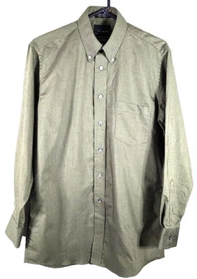 Bill Blass Camisa Verde Sin Arrugas Oxford Comfort Cuello Flexible Hombre Usada Foto 1 de 4