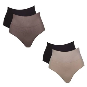 Nearly Nude 2-pack Smoothing Modal Cotton High-Waist Brief 617827-J - Picture 1 of 9