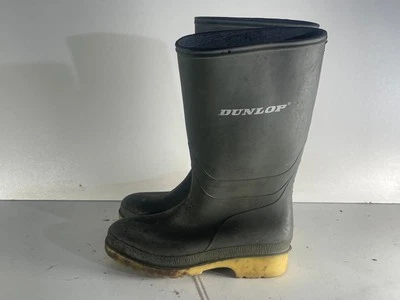 Dunlop Unisex Kids Boots 12(31) Used Dark Grey Rain Wellingtons Knee High -E82 - Image 1 of 4