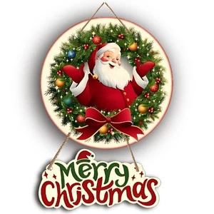 Adornos de madera para colgar en la pared de Navidad para el hogar sala de estar oficina decoración de fiestas - Imagen 1 de 4