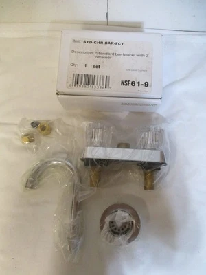 BAR STANDARD FAUCET WITH 2" STRAINER  NSF 61-9 - Image 1 of 4