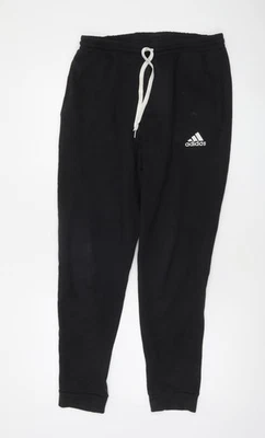Adidas Men's Black Jogger Sweatpants M Cotton Blend Fleece - Image 1 of 4