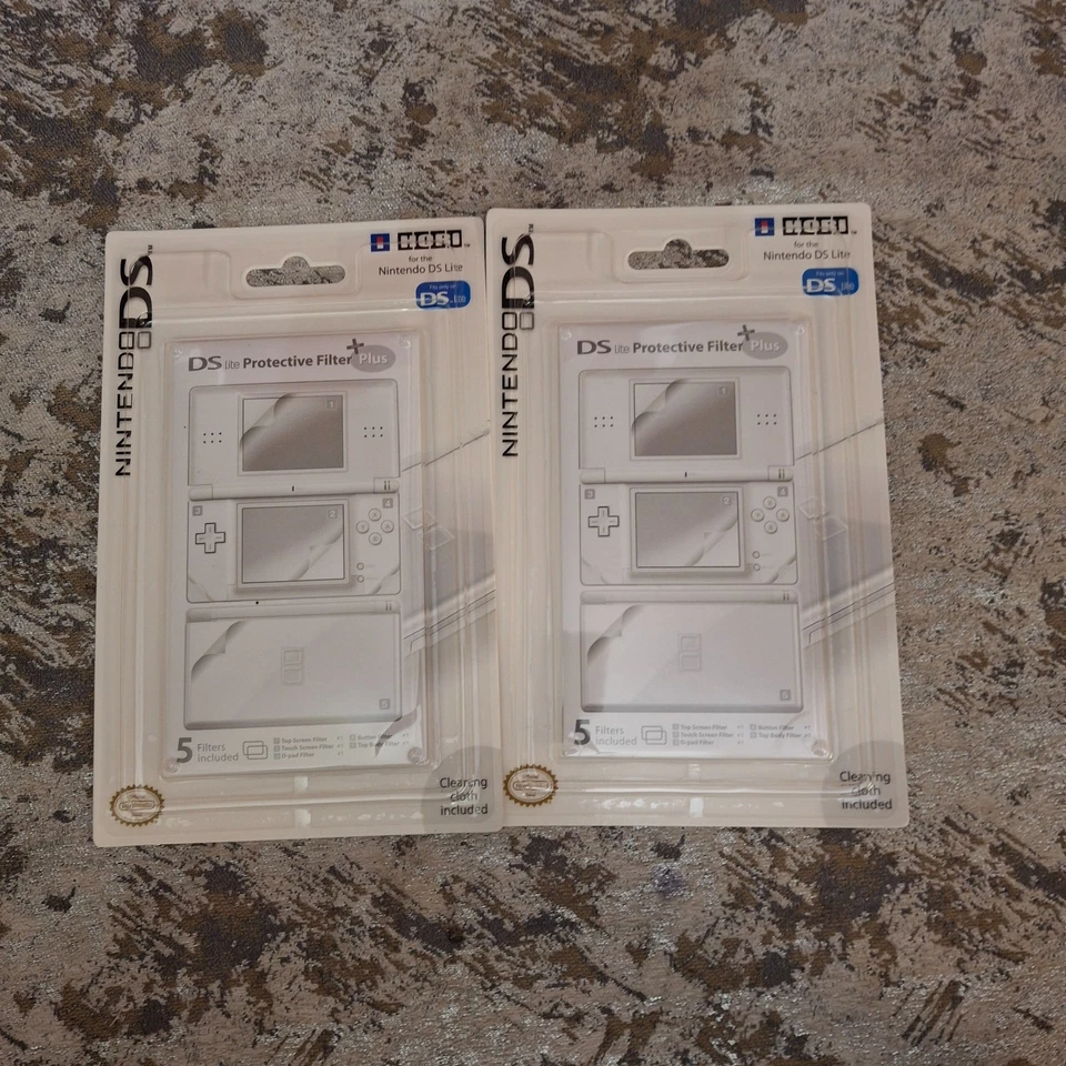 Nintendo DS Lite Protective Filter Plus 2-Pack Lot Official UHDL-110 HORI - Image 1 of 4