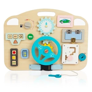 Montessori Wooden Toddler Toys, Busy Board for 1-4 Year Olds, Sensory Activit... - Picture 1 of 6