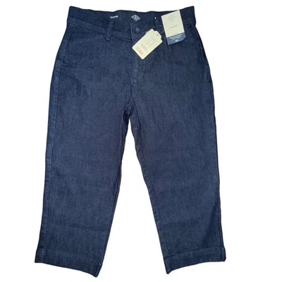 Pantalones capri para mujer St. John's Bay azul enjuagado talla 2 nuevos con etiquetas Foto 1 de 4