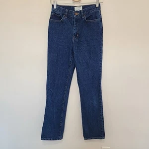 Pantalones de mezclilla para mujer La Ligne Molly tiro alto rectos talla 25 azules - Imagen 1 de 10