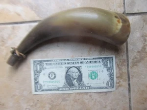 Schönes IDENTIFIZIERTES, GEMARKTES REVOLUTIONÄRKRIEG PULVERHORN, Muskete Gewehr Miliz - Bild 1 von 10