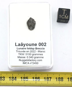 Météorite Lunaire Laâyoune 002 - Feld Breccia (Maroc - 0.340 gramme - 061 **) - Picture 1 of 9