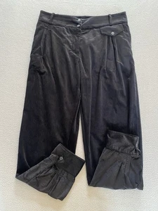 BRORA BOMBACHO TROUSERS SZ 12 29” WOMENS CORDUROY BLACK POCKET BUTTON ANKLE - Picture 1 of 11