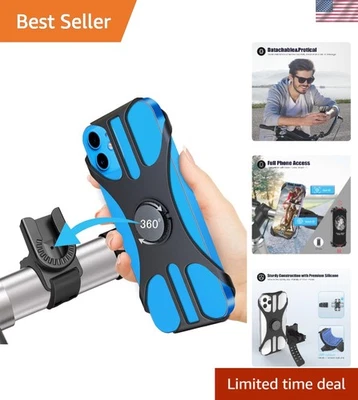 360° Adjustable Detachable Phone Holder for Bicycles - Fits 4 - Image 1 of 4