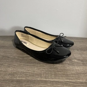 Bailarina plana negra sin cordones para mujer No Call Brand talla 9M - Imagen 1 de 8