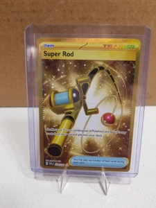 Pokemon Karte Super Rod 276/193 Paldea Evolved Full Art Gold Hyper Rare Karte - Bild 1 von 2