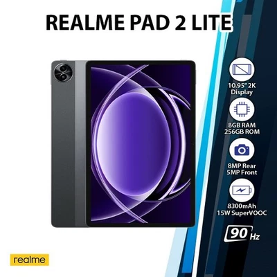 Realme Pad 2 Lite Android PC Tablet (GREY/Wi-Fi+4G/8GB+256GB/Global Ver.) - Image 1 of 4