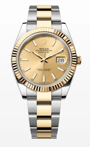 Rolex Datejust 126333 NEW 2021 Complete 18k Two Tone Oyster Champagne Dial 41mm - Picture 1 of 2