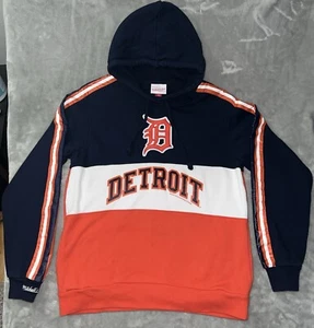 Vintage 90s Mitchell & Ness Copperstown Collection Detroit Tigers Mens M Hoodie - Picture 1 of 15