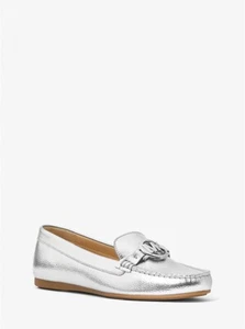 $155 Michael Kors Fulton Metallic Moccasin | Silver | 11M - Picture 1 of 11