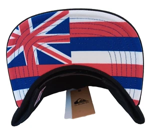 Quiksilver State of Aloha Gorra de Béisbol Ajustable Snapback Sombrero Bandera Hawaiana Nueva - Imagen 1 de 10