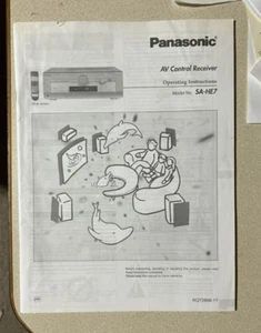 Receptor de control AV Panasonic instrucciones de funcionamiento modelo SA-HE7 - Imagen 1 de 1